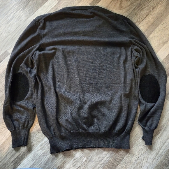 Cambridge Extra Fine Merino Wool V-Neck Sweater Elbow Patches XXXL - Picture 5 of 8